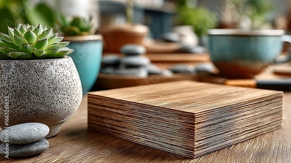 Fototapeta Eco bamboo copy paper recyclable writing sheets high resolution picture