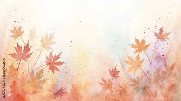 Obraz autumn background with leaves