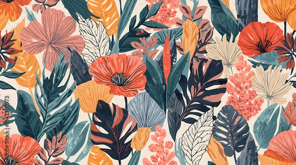 Obraz seamless pattern with poppies