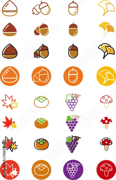 Fototapeta 秋＿アイコン