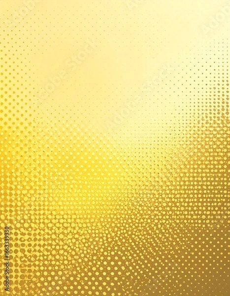 Obraz 黄金に揺らめくドットグラデーションの抽象背景