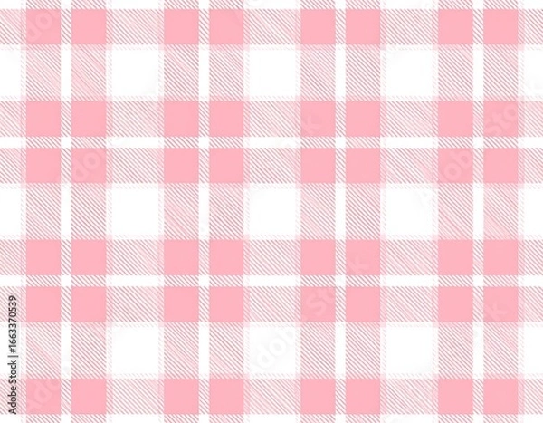Fototapeta Pink Gingham Pattern Seamless Texture