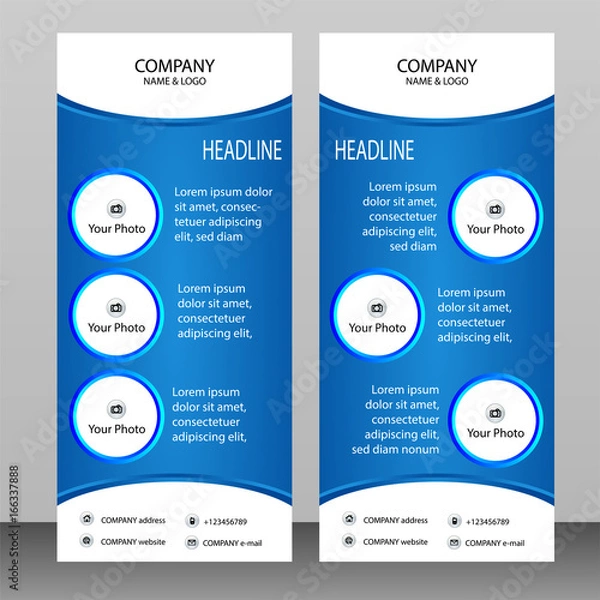 Fototapeta Roll-up banner template for advertising.