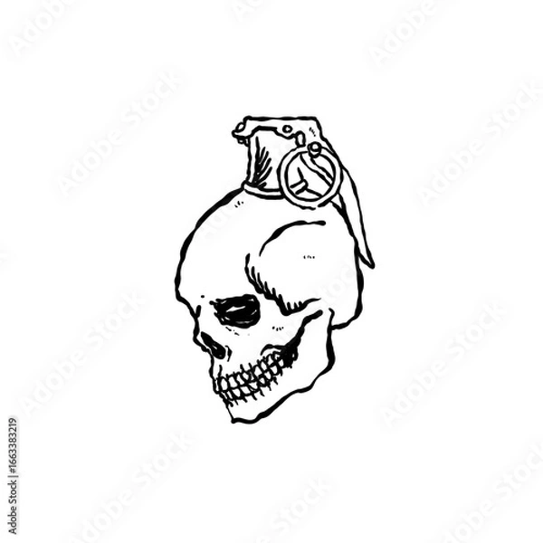 Obraz granade skull 