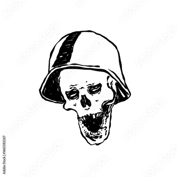 Obraz skull soldier vector illustration