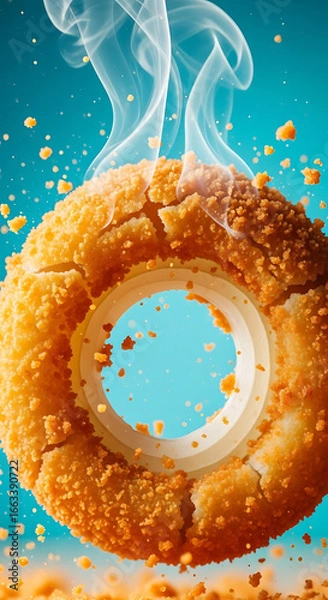 Obraz Hot Fried Onion Ring with Steam