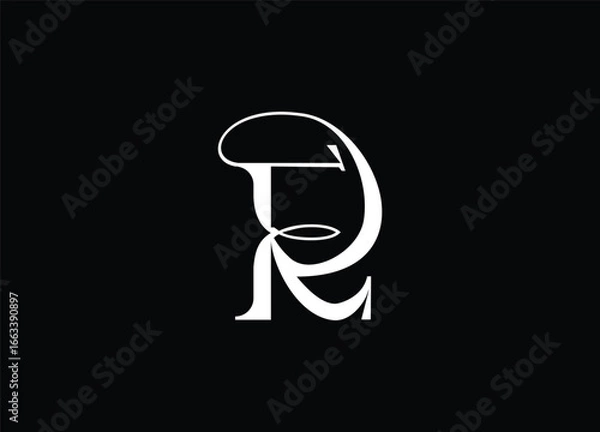 Fototapeta ER RE Abstract Letters Logo Monogram