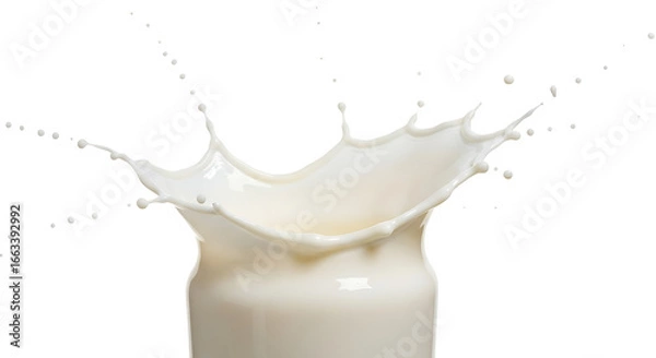 Fototapeta Milk Splashing Out of Container