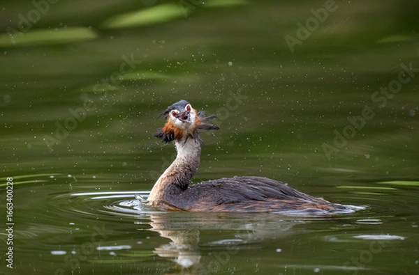 Fototapeta Great crested grebe uk