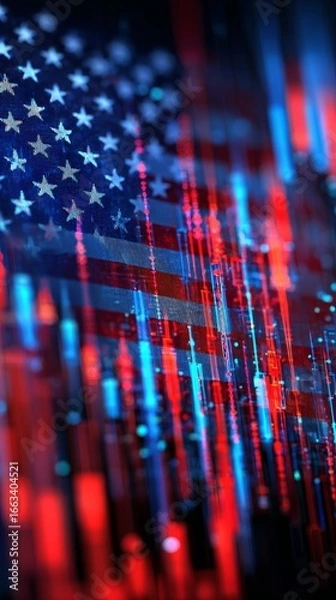 Obraz Digital Trading Interface Highlighting United States Economic Movement