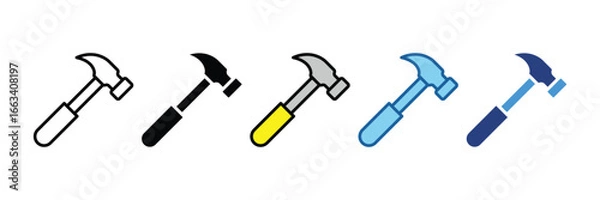 Fototapeta Hammer  Icon Element For Design