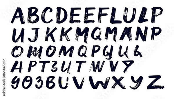 Obraz Brush script alphabet