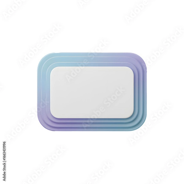 Fototapeta Neumorphic Style Frame with Pastel Gradient for Modern UI Design Presentation and Text Box Placeholder Concept