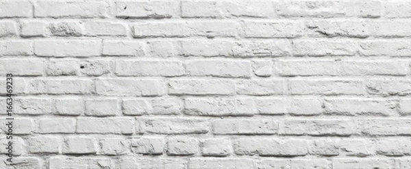 Fototapeta The White Brick Wall Creating a Minimalistic Urban Aesthetic.