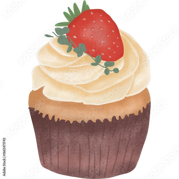 Obraz cupcake with chocolate icing