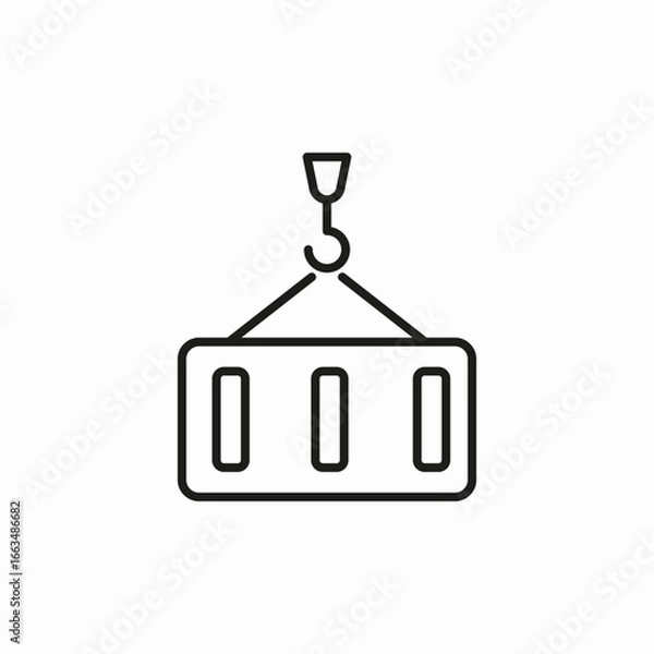 Obraz crane container icon sign vector