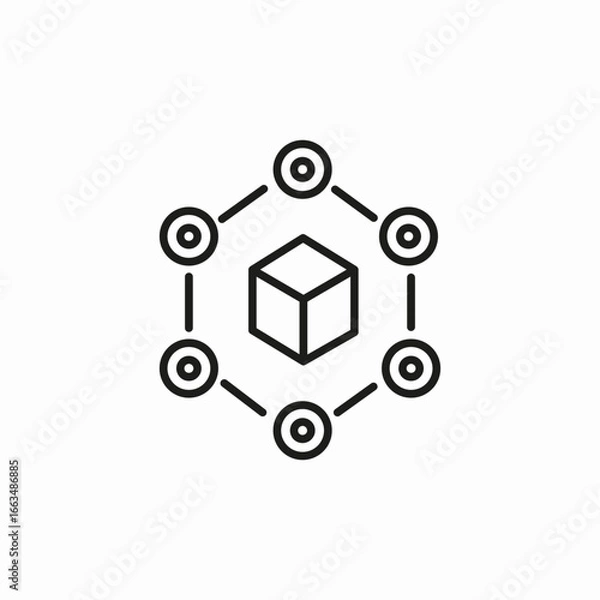 Obraz delivery network icon sign vector