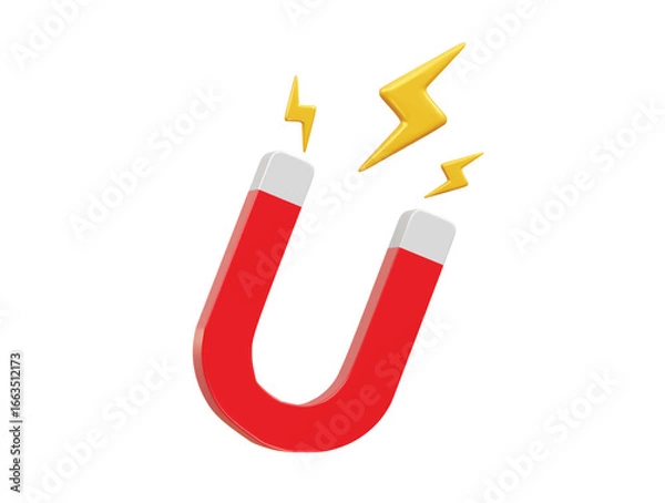 Fototapeta Magnet icon 3d  rendering illustration 