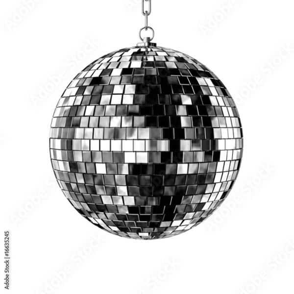 Obraz disco ball - isolated on white background
