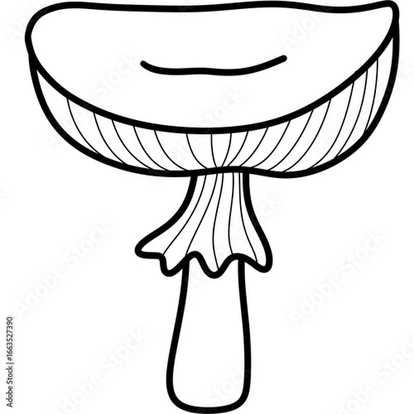 Obraz mushroom Autumn Coloring, mushroom, food, drawing,colloring