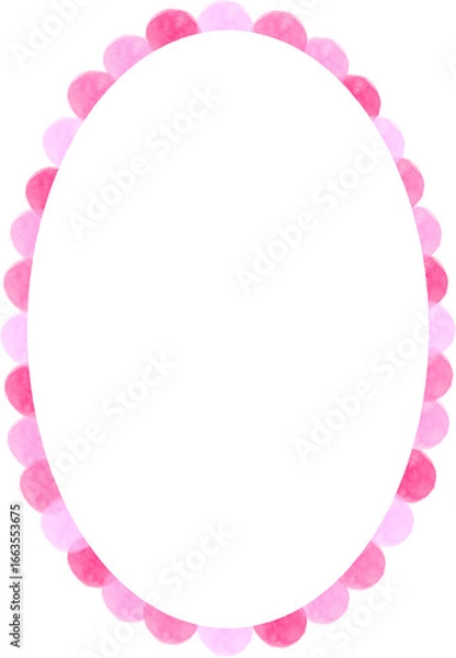 Fototapeta Pink Ellipse Frame Border