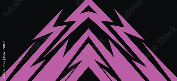 Fototapeta Neon Colored Lightning Strike Gradient on Dark Background