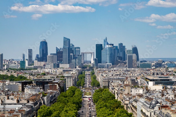 Obraz aerial view of Paris la Défense