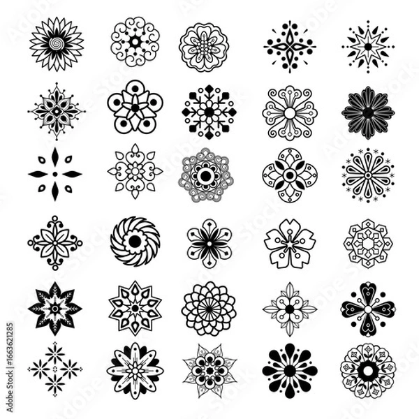 Obraz Basic shape geometry floral, abstract ornarment design.