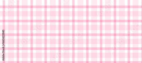 Fototapeta Pink gingham plaid simple print vector background