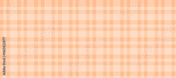 Fototapeta Orange gingham plaid simple print vector background