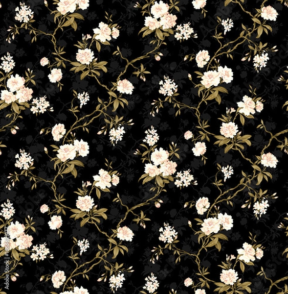 Fototapeta Seamless Allover Running Print Pattern Designs for all type of fabric