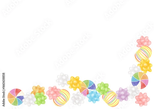 Obraz 金平糖と飴のイラスト