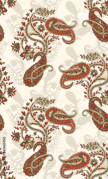 Fototapeta Seamless Allover Running Print Pattern Designs for all type of fabric