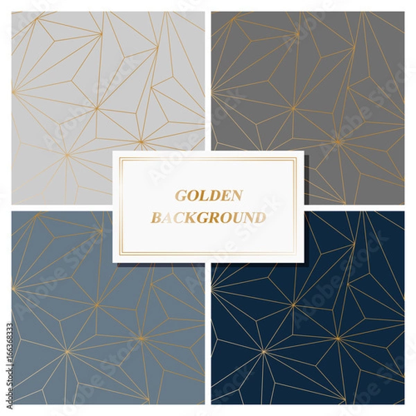 Obraz Golden  leaf Vintage Pattern Background and template