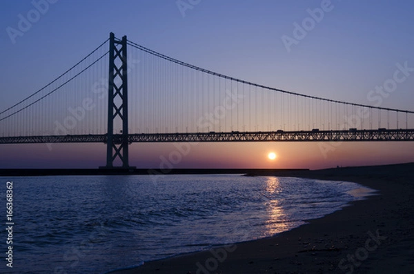 Obraz sunset with bridge 