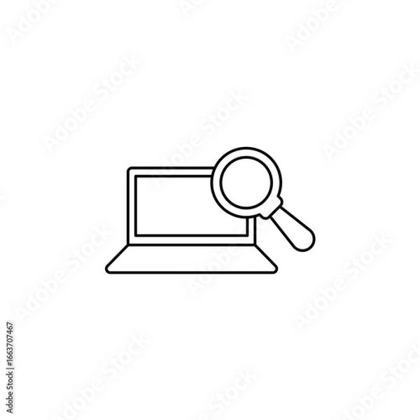 Fototapeta Icon a computing, isolated against a clean background.