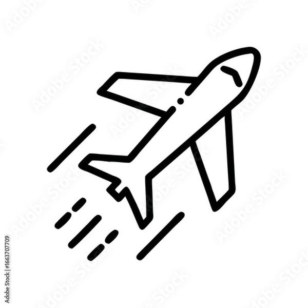 Obraz airplane icon vector illustration