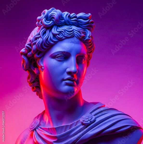Fototapeta statue with a retro theme