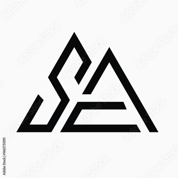 Fototapeta Easy Grid Logo Design Process On Same Lines