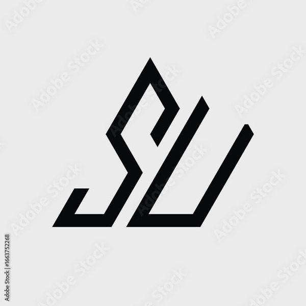 Obraz Easy Grid Logo Design Process On Same Lines