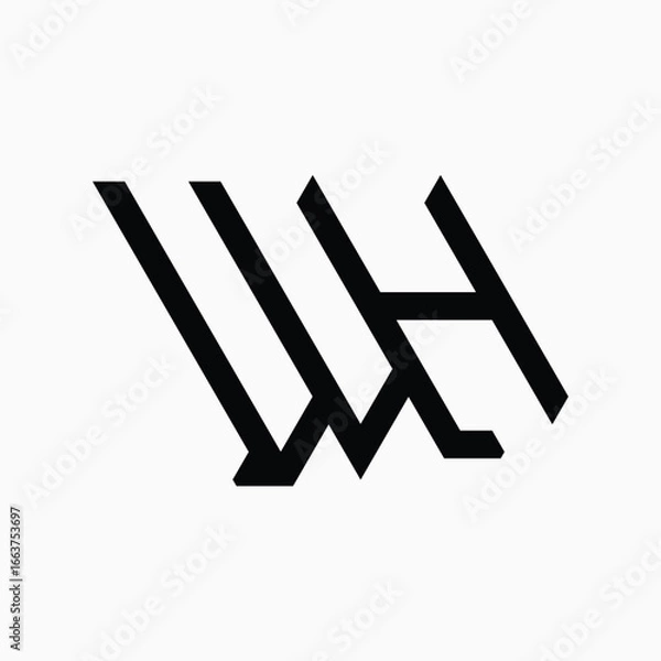 Fototapeta Easy Grid Logo Design Process On Same Lines