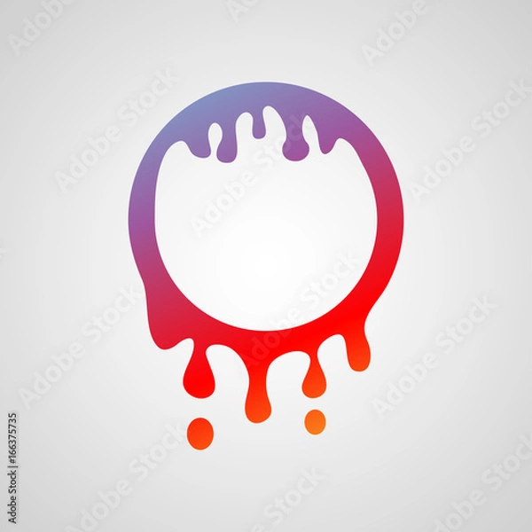 Obraz Dynamic splash liquid shape. Background for poster, cover, banner, placard. Logo vector illustration for design. Abstract colorful circle.