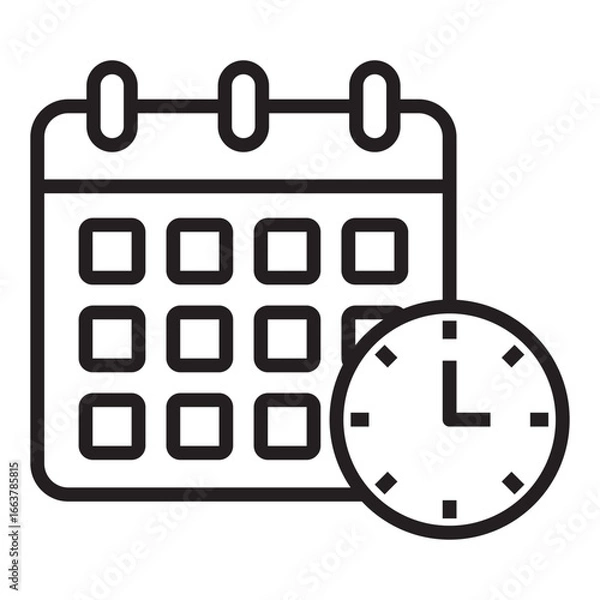 Fototapeta Calendar schedule time line icon