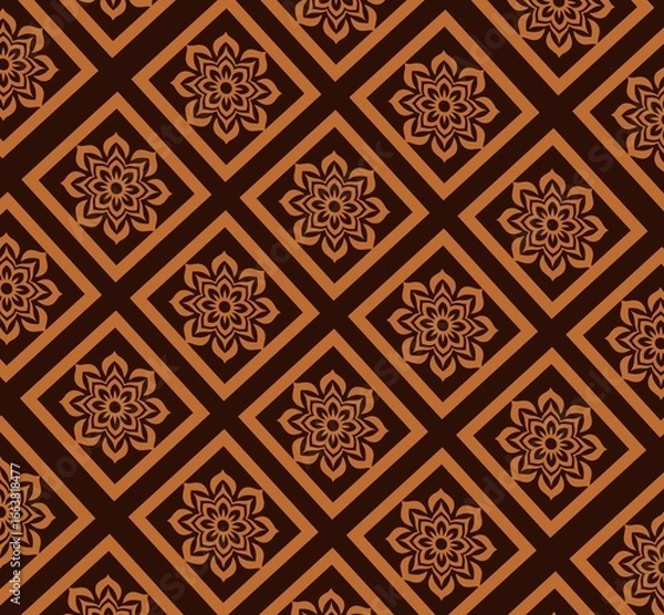 Fototapeta seamless damask pattern