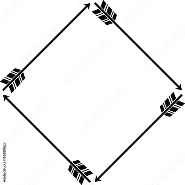 Obraz 矢のフレーム