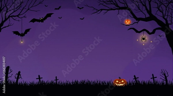Fototapeta halloween background with pumpkin