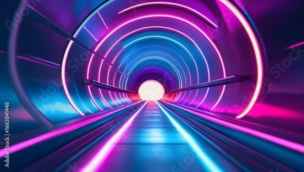 Fototapeta Vibrant Gradient Tunnel