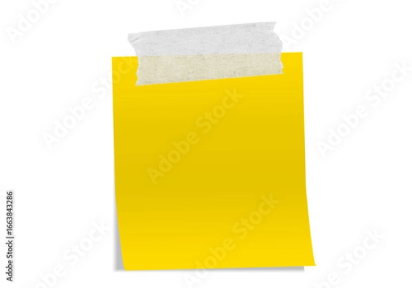 Obraz Realistic sticky note isolated on blank background
