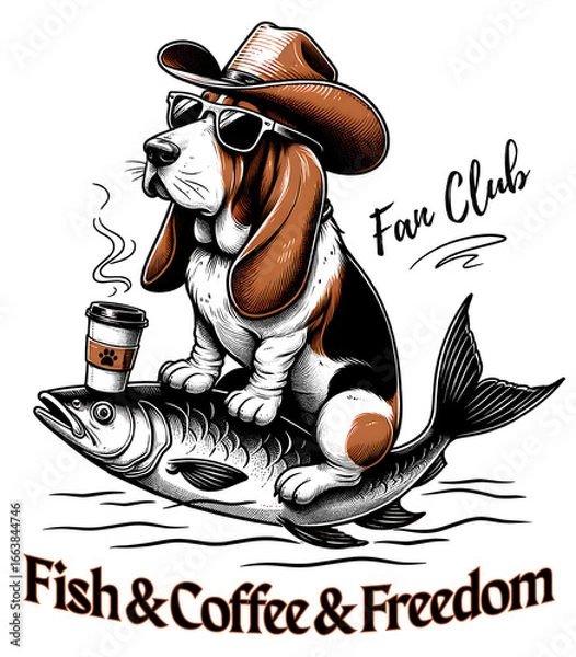 Fototapeta Fish & Coffee & Freedom.