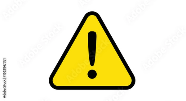 Fototapeta yellow warning sign